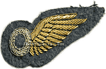 RAF Observer's wing in gold/silver bullion