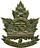 CEF 55th Infantry Regiment (New Brunswick - P.E.I) cap badge for Other Ranks
