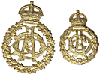 Canadian Army Dental Corps cap badge and (1) collar