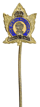 The Perth Regiment (Stratford, Ontario) unit stick pin or sweetheart pin. King's crown