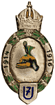 kappenabzeichen 1914-1916, 7th Uhlans, officer's version 7 Uhlanen